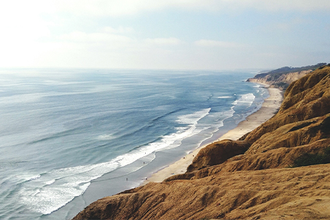 カリフォルニア州サンディエゴの美しい海岸の風景。