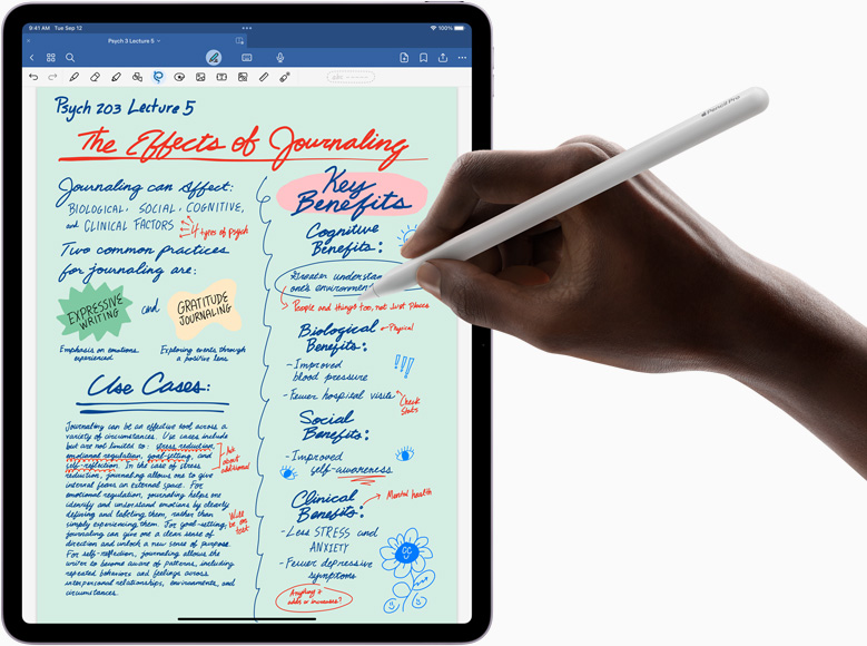 Goodnotes 6 shown on an iPad Air