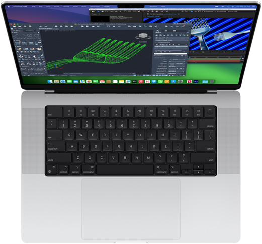 Autodesk AutoCAD and Adobe After Effects shown on a MacBook Pro