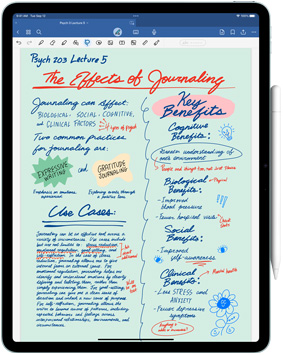 Goodnotes 6 app shown on an iPad Pro with Apple Pencil